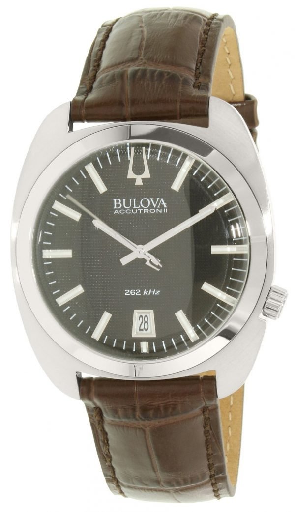 Bulova Accutron 96b253 Kello Musta / Nahka