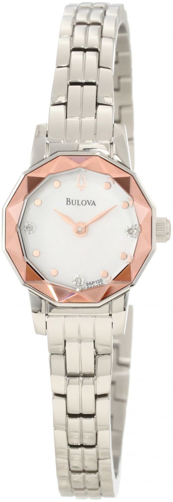 Bulova Diamond 96p130 Kello Valkoinen / Teräs