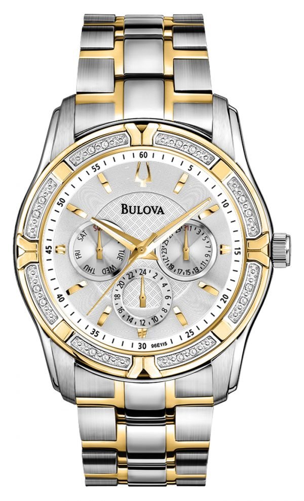 Bulova Diamond 98e112 Kello Hopea / Kullansävytetty Teräs