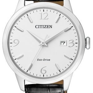 Citizen Eco Drive 180 Bm7300-09a Kello Valkoinen / Nahka