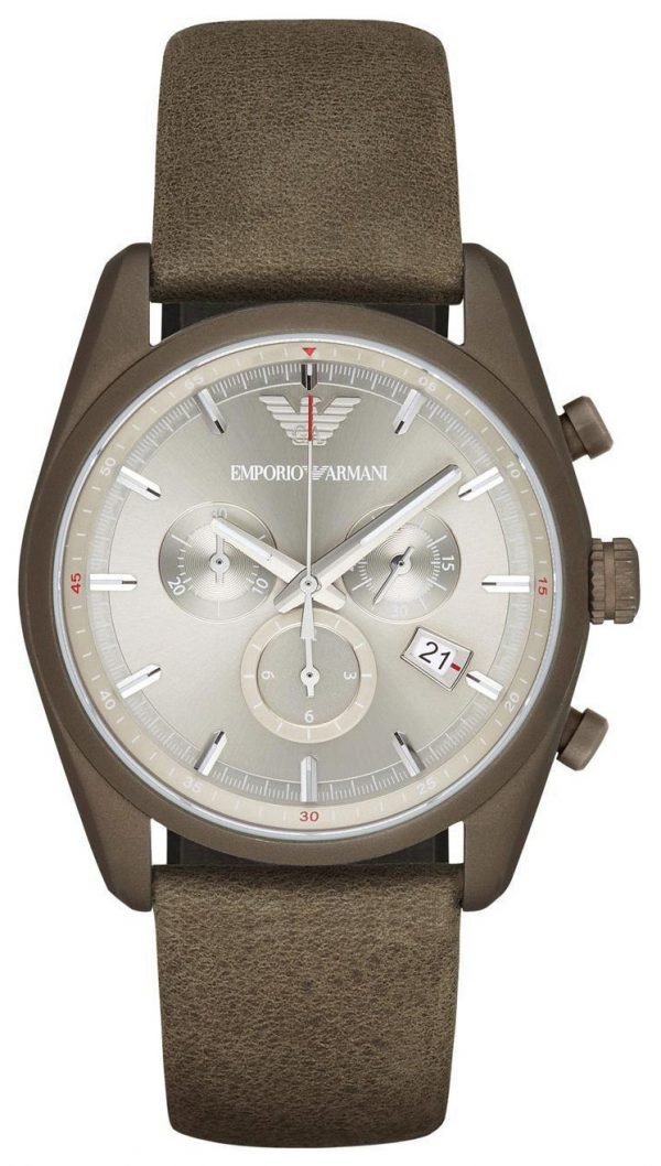 Emporio Armani Sportivo Ar6076 Kello Hopea / Nahka