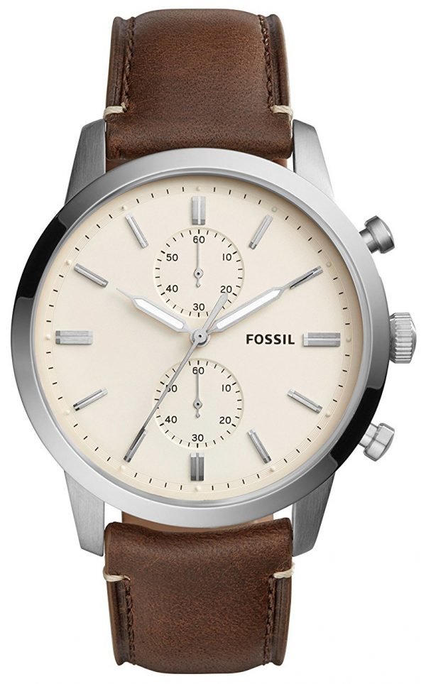 Fossil Townsman Fs5350 Kello Beige / Nahka