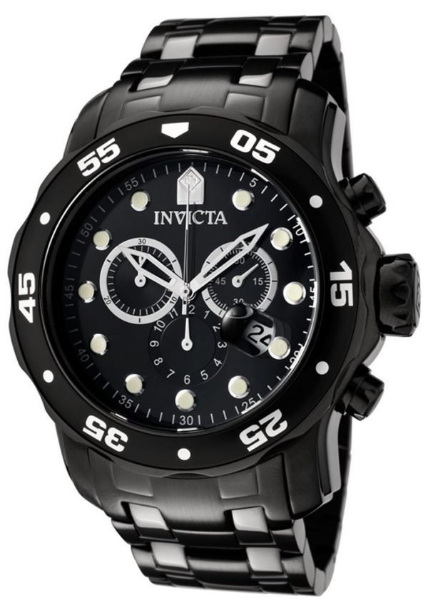 Invicta Pro Diver 0076 Kello Musta / Teräs