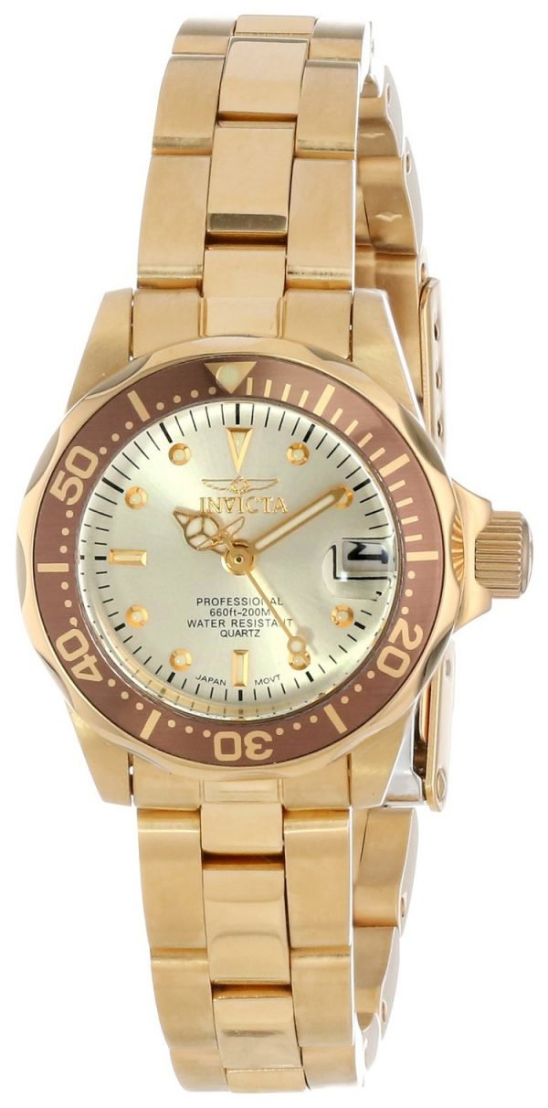 Invicta Pro Diver 12527 Kello Samppanja / Kullansävytetty