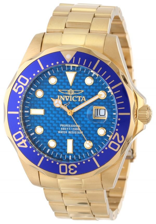 Invicta Pro Diver 14357 Kello Sininen / Kullansävytetty Teräs