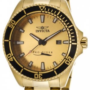 Invicta Pro Diver 15186 Kello Samppanja / Kullansävytetty