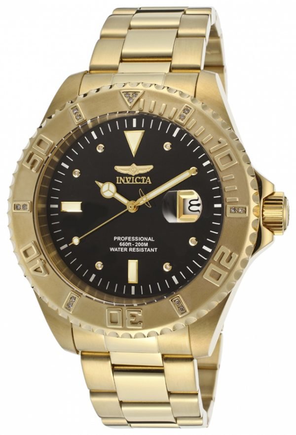 Invicta Pro Diver 15286 Kello Musta / Kullansävytetty Teräs