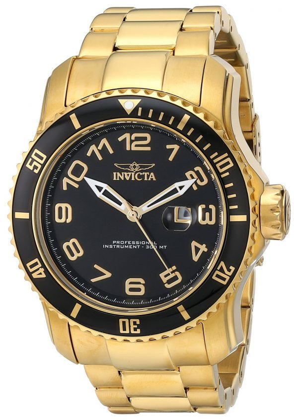 Invicta Pro Diver 15346 Kello Musta / Kullansävytetty Teräs