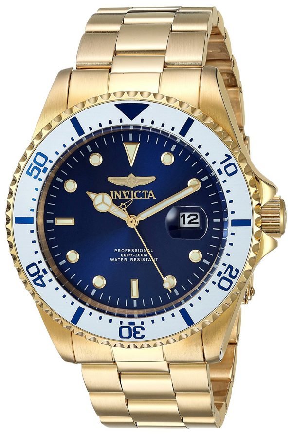 Invicta Pro Diver 23382 Kello Sininen / Kullansävytetty Teräs