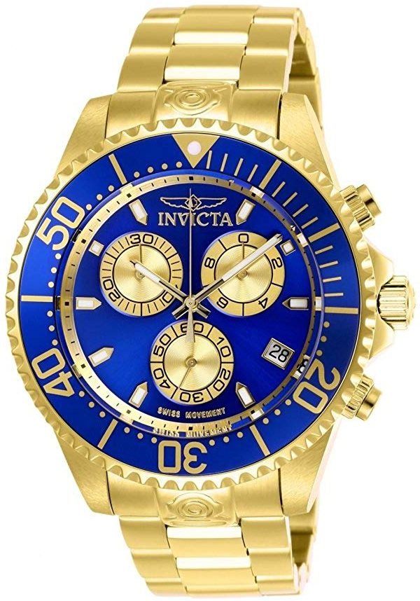 Invicta Pro Diver 26849 Kello Sininen / Kullansävytetty Teräs