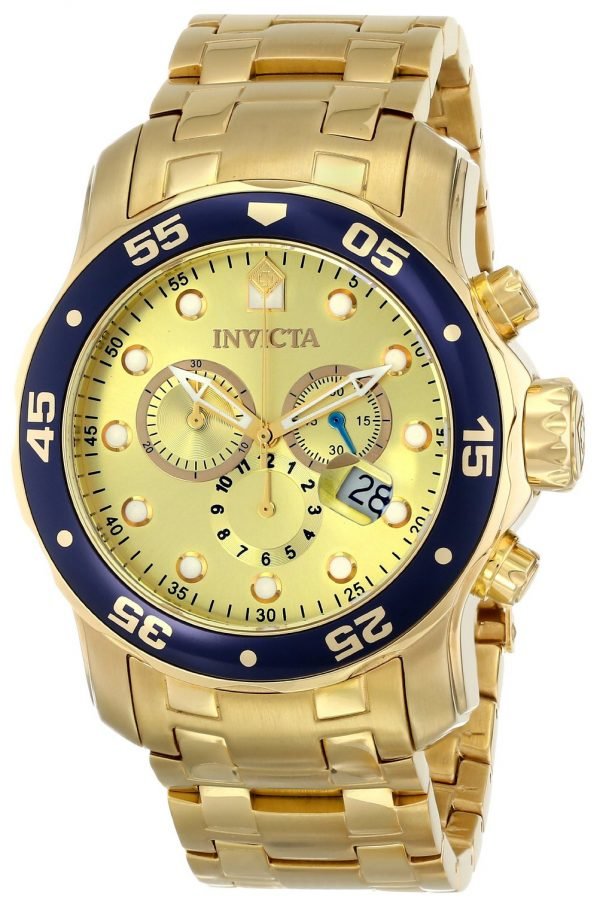 Invicta Pro Diver 80068 Kello Samppanja / Kullansävytetty