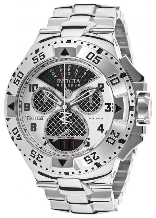 Invicta Reserve 17468 Kello Hopea / Teräs