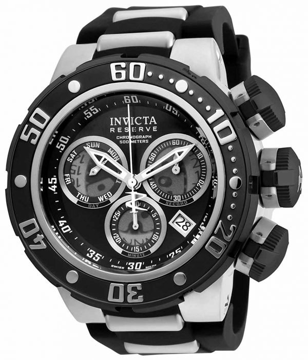 Invicta Reserve 21639 Kello Musta / Teräs