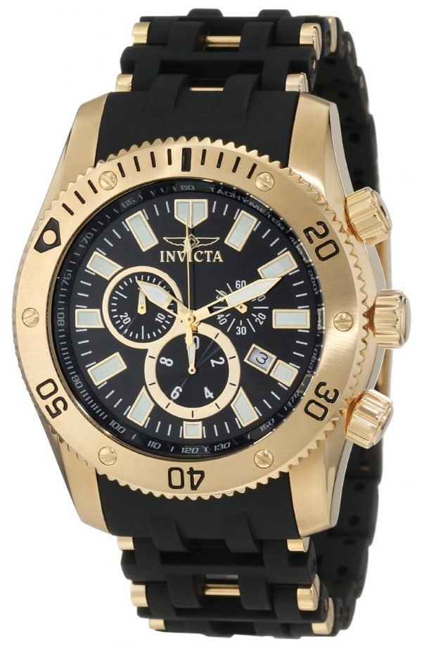 Invicta Sea Spider 0140 Kello Musta / Kullanvärinen Teräs