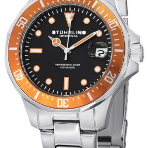 Stührling Original Aquadiver 664.04 Kello Musta / Teräs