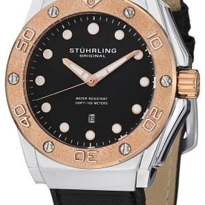 Stührling Original Aquadiver 723.03 Kello Musta / Nahka