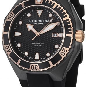 Stührling Original Aquadiver 823.02 Kello Musta / Kumi