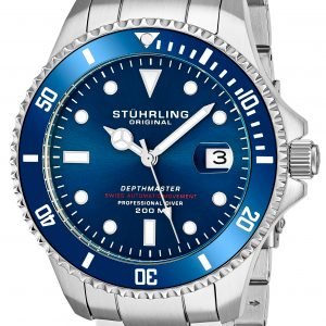 Stührling Original Aquadiver 883.02 Kello Sininen / Teräs