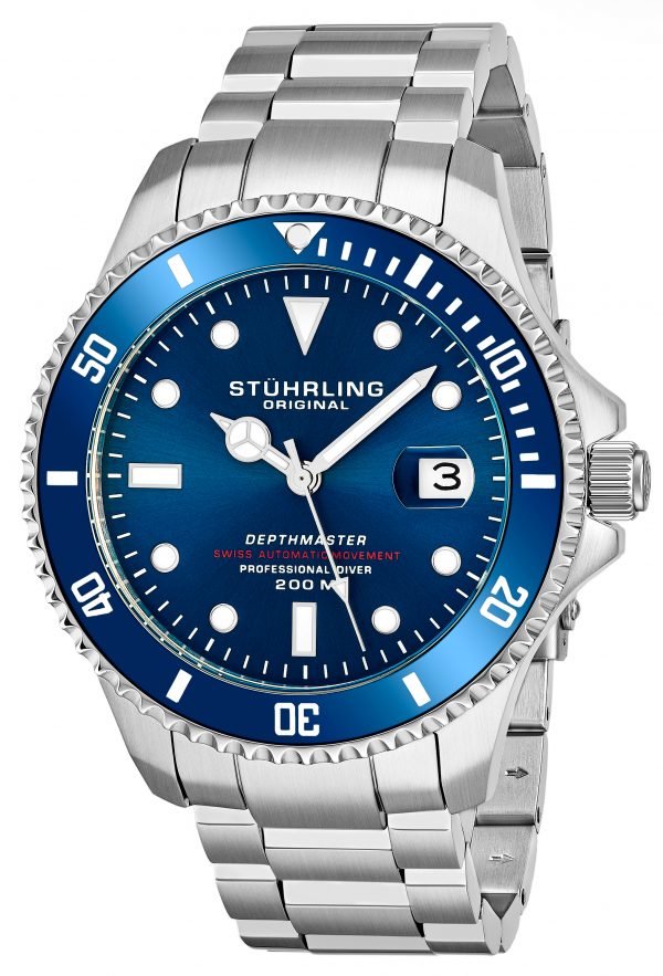 Stührling Original Aquadiver 883.02 Kello Sininen / Teräs