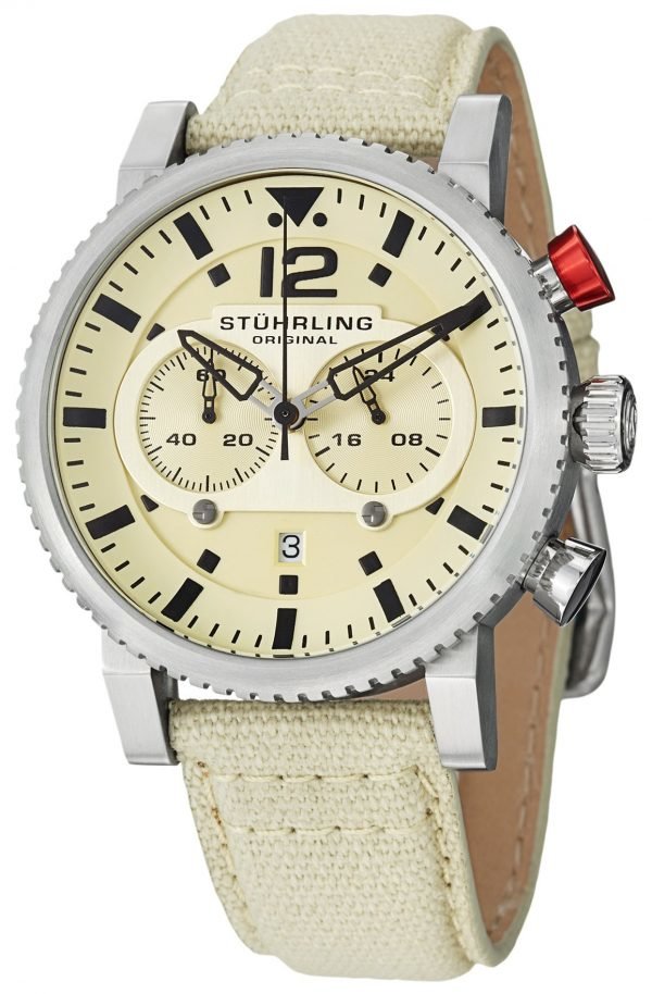 Stührling Original Aviator 356.02 Kello Samppanja / Tekstiili