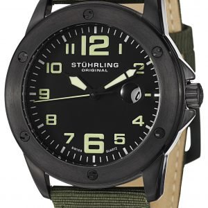 Stührling Original Aviator 463.335do54 Kello Musta / Tekstiili