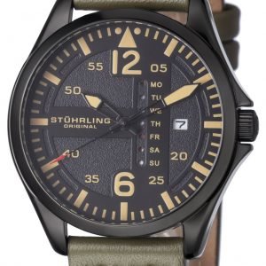 Stührling Original Aviator 699.03 Kello Musta / Nahka