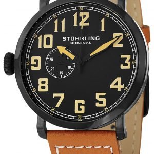 Stührling Original Aviator 721.03 Kello Musta / Nahka