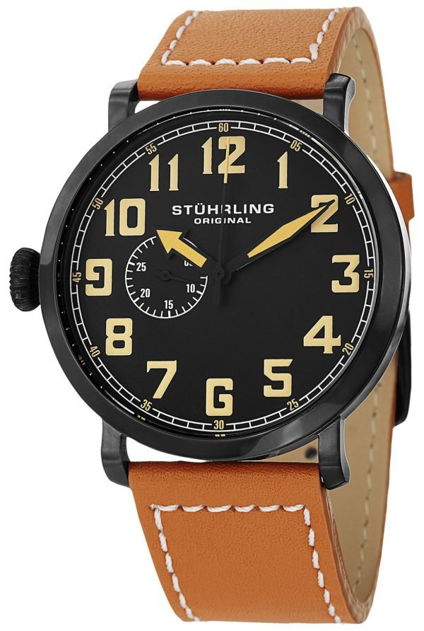 Stührling Original Aviator 721.03 Kello Musta / Nahka