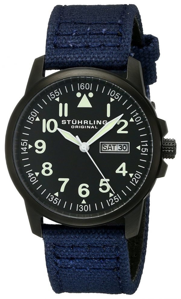 Stührling Original Aviator 850.03 Kello Musta / Tekstiili