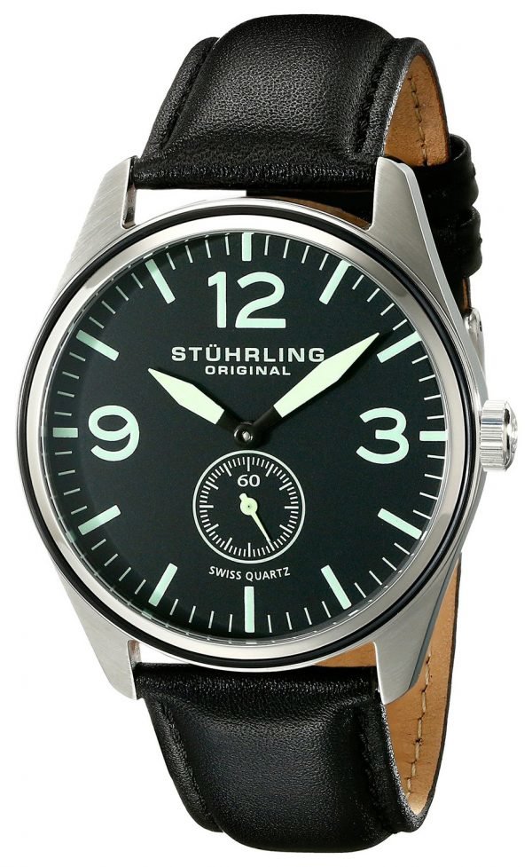 Stührling Original Aviator 931.01 Kello Musta / Nahka