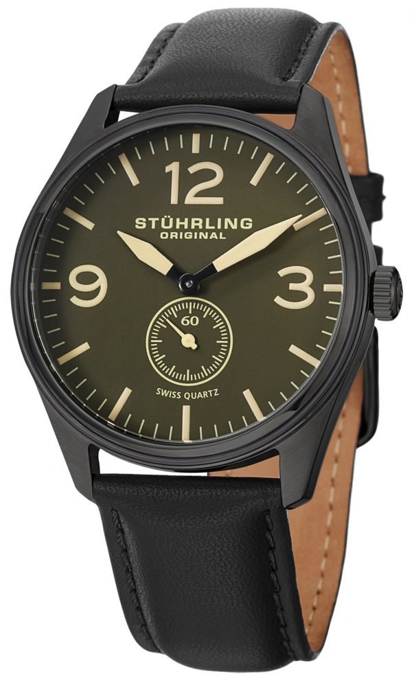 Stührling Original Aviator 931.02 Kello Harmaa / Nahka