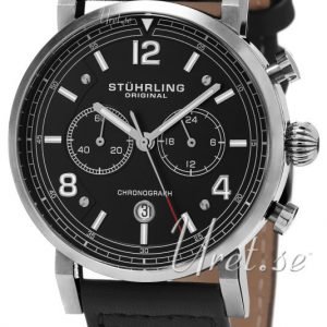 Stührling Original Aviator Aviator 583.01 Kello Musta / Nahka