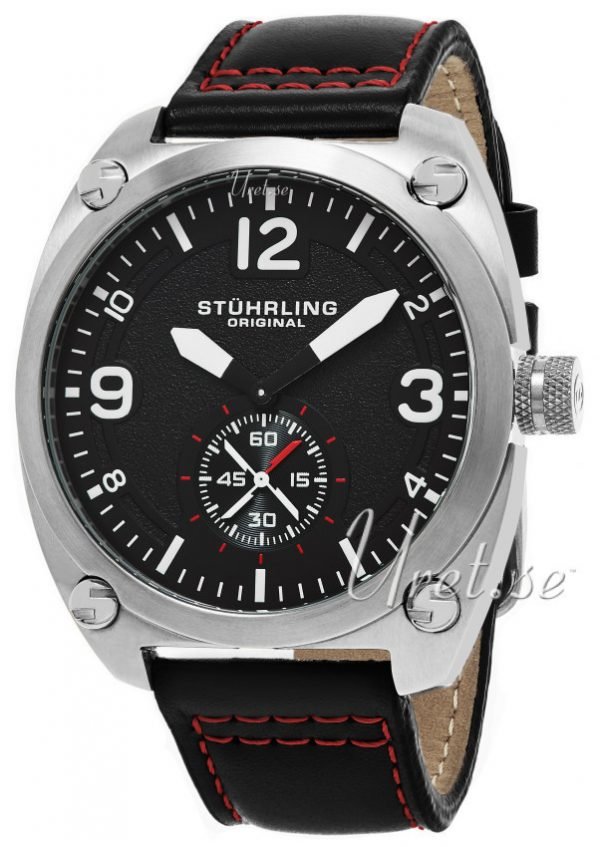 Stührling Original Aviator Tuskegee 581.02 Kello Musta / Nahka