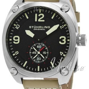 Stührling Original Aviator Tuskegee 581.03 Kello Musta / Nahka